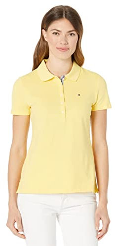Tommy Hilfiger Damen Polo-T-Shirt, Vivid Snapdragon, XX-Large