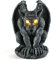 MIBUNG Large Winged Gargoyle Statue with Solar Lights Outdoor Decor, Sitting Gargoyle Monster Dragon Garden Guardian Gothic Creep Scary Sculpture, Patio Yard Lawn Decorations, Valentine's Day Gift