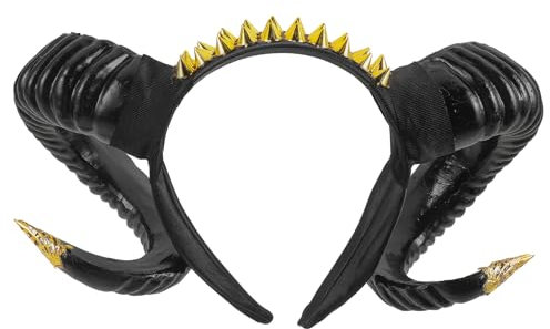 OSALADI Stirnband Gothic Widder Horner Halloween Schaf Horn Schwarzer Teufel Do Horn Kopfschmuck Wald Tier Cosplay Requisiten Halloween Haarband für Frauen Modchen Cosplay-Haarschmuck