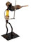 Brillibrum Design Metallmännchen Geige | Handmade | Variante: Geige | Upcycling Zündkerzenfigur | 15x15x5 cm