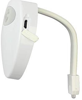 Motion Activated Recharge Toilet Night Light White Sensor LED Bathroom Toilet Bowl Light Fit Any Toilet