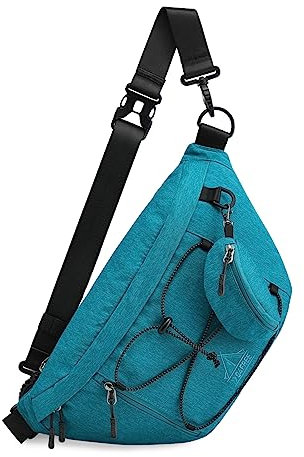 G4Free Grand Sac Banane Sac de Poitrine Sac de Taille Sac à Dos RFID pour Hommes et Femmes pour Sport Voyage Randonnée Cyclisme