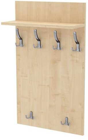 AKKE Garderobenpaneel Wandgarderobe Mit Ablage Wandpaneel Garderobe PVC Maxi Anthrazit 100cm x 60 cm
