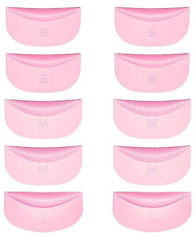ICONSIGN Wimpernschutz-Pads, 10 Stück Wimpernpads für Wimpern, Dauerwelle Silikon-Pads, wiederverwendbare Wimpernlift-Werkzeuge für verschiedene Längen, perfektes Heben (Rosa)
