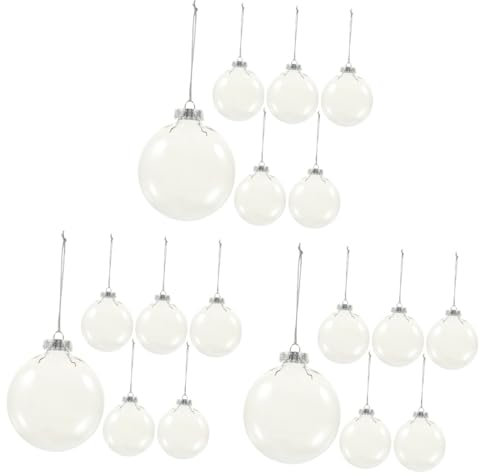 ABOOFAN 18 STK Flache Weihnachtskugeln Weihnachtskugel-anhänger Hängende Weihnachtskugeln Wasserflasche Trinken Befüllbare Weihnachtsglühbirne Haustier Kunststoff Flacher Teller Glas