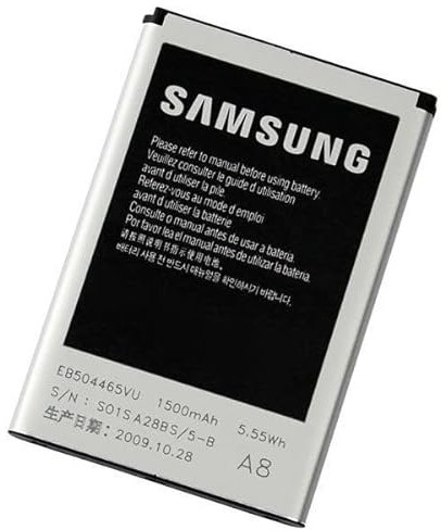 Genuine Battery Model: EB504465VU 1500mAh 3.7V 5.55Wh Li-ion OEM Compatible with I8910 OMNIA HD, i5700 Spica, i5801, Apollo, S8500 Wave, (NON - RETAIL PACKAGING)
