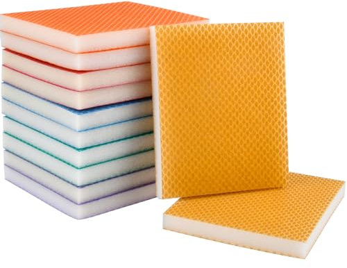 BATINO 12Pack Sanding Sponges, 100/120/150/180/220/240 Grit Flexible Wet Dry Sandpaper Brick, Hand Sanding Blocks, PU Foam Sanding Pads for Grinding, Polishing Metal, Wood, Steel, Stainless Steel