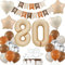 Luftballon 80 Geburtstag Creme, Luftballon 80 Geburtstag Nude, 80 Geburtstag Deko, 80 Geburtstag Frau Mann, Beige 80 Ballon Deko, 80. Geburtstag Dekorationen, Boho 80 Luftballon Beige