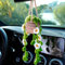 janeunique Autospiegel Anhänger, Auto Deko Innenraum, Auto Spiegel Dekor, Hängekorb Topfpflanzen Hand Gestrickt Ornament Geschenk für Männer Frauen