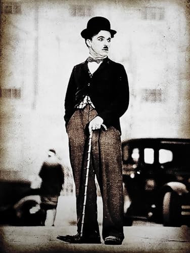 KUSTOM ART Poster Serie Szenen aus Filmen von Prominenten Charlie Chaplin Charlot (Der Zirkus - The Circus) Stanley Kubrick Shelley Duvall, Druck im Vintage-Stil auf beschichtetem Papier, 40 x 30 cm.