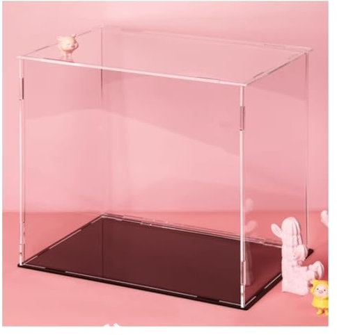 Acryl Vitrine Großer durchsichtiger Schaukasten für Action-Figuren, 4 6 8 12 14 16 18 20 24 26 28 Zoll Acryl Countertop Organizer Box für Spielzeug Puppe, Alternative Glaskasten(Size:40x40x70cm/16x16x