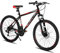 Hiland 27,5 Zoll Mountainbike, 21 Gänge Schaltung Mehrspeichen Laufräder Fahrrad, Aluminium Rahmen Scheibenbremsen Mountainbike für Männer Frauen Herren MTB-Fahrrad, Schwarz&Rot