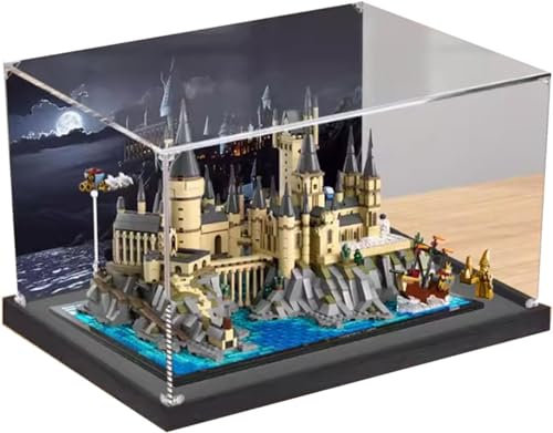 TRUSTFAR Acryl-Vitrine für LEGO 76419 Hogwa/rts Cas/tle und Grou/nds Modell, Sammlung Schutz Vitrine, Schaukasten Kompatibel mit Lego 76419 (kein Modell) (Hintergrund3)