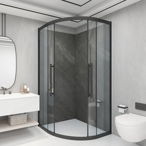 [neu.haus] Decorativo Conjunto de 4 Paneles de Pared Bladel Revestimiento de Paredes para Ducha Baño Cocina Salón Resistente a la Humedad de PVC Grosor 3 mm 120x60cm - Grey Stone