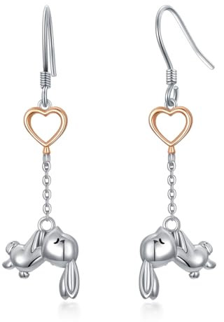 ROMANTIC WORK Hase Ohrringe 925 Sterling Silber Kaninchen Hängend Ohrringe Hasen Schmuck Geschenke für Damen Mädchen