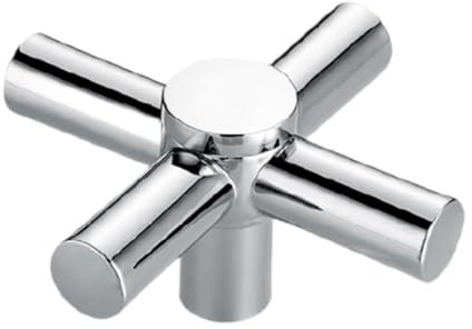 MagiDeal Faucet Handle Zinc Alloy Reliable Easy to Install Replacing Faucet Knob Cross Arm Tap Handle for Sink Bathroom Shower Kitchen