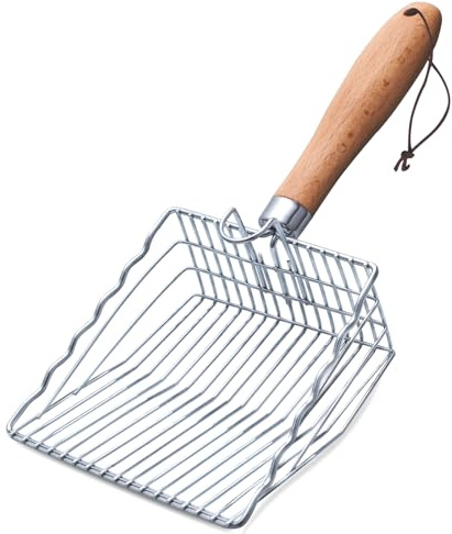 ARMLULU Cat Litter Scoop, Kitty Metal Scooper with Hook & Hole