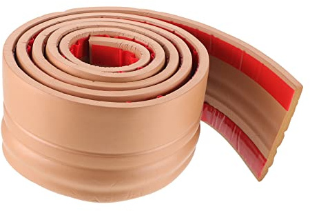 AUTSUPPL Selbstklebende Flexible Sockelleiste und aus Wasserfest Nbr als Einfach zu Verwenden 2 Meter Rolle Bodenzierleiste für Küche und Badezimmer