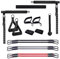GORILLA SPORTS® Pilates Bar Set - mit Stange, Widerstandsbänder, Hand- und Fußschlaufe, Verstellbar - Smart Workout, Resistance Bands, Home Gym Equipment, Krafttraining, Fitness Zubehör