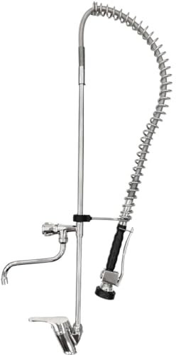 Repuesto Técnico | Grifo Industrial Monomando para Fregadero | Alcachofa Flexible con Palanca Manual + Caño Central | Grifería Profesional de Hostelería con Kit Completo