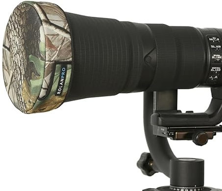 ROLANPRO Copriobiettivo mimetico verde giungla con custodia rigida che garantisce una protezione ottimale per Canon EF 600 mm F4 L is II USM