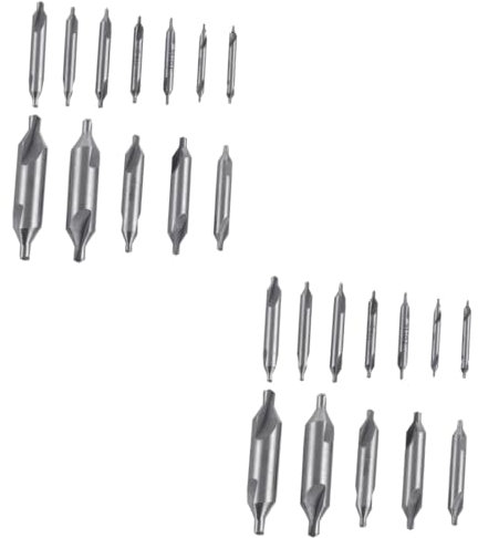 DOITOOL 2 Set Set Di Frese A Punta Centrale Trapano Elettrico Kit Trapano Magnetico Trapani Elettrici Punto Centraggio Macinino Trivella Parà Acciaio Ad Alta Velocità Silver 12 Pezzi * 2