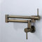 Auosxny Pot Filler Faucet, Wall Mount Double Joint Swing Arm Folding Kitchen Faucet, Antique Bronze