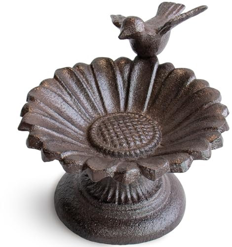 Cast Iron Bird Feeder Tray – Vintage Style Bird Feeder, Heavy Duty, Weatherproof, Outdoor Garden Décor