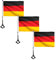 Deutschland Flagge für Fahrrad, Kleine Deutschland Flagge Autofahne Autoflagge Fanartikel für Fußball Fans, DE Fahrradflagge Fahrradfahne Deutschland Fahrrad Fahne für Fußball EM (3PC)