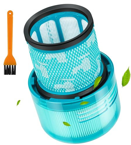 Elalove Filtri Lavabili per Aspirapolvere a Mano, Compatibile con Dyson V11 Absolute, V11 Animal, V15 Detect, con Spazzolino di Pulizia Incluso