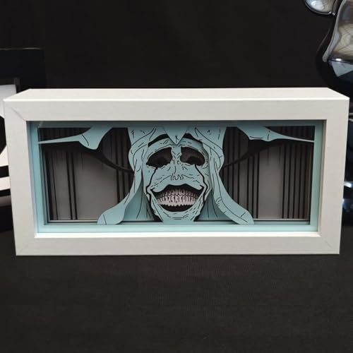 Jilijia Sung Jin Woo Nachtlicht Anime 3D Papercut Lichtbox Anime Charakter Papier Schnitzen Tischlampe LED-Licht Schlafzimmer Dekoration Kreatives Geschenk