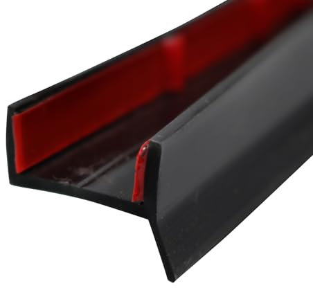 ACESOME Sockelleiste Küche, Gummilippe Dichtung Küchensockel, Sockelblende Küche für 15mm 16mm 17mm 18mm, Küchenleiste Arbeitsplatte für Küchensockel (Schwarz, 5m)