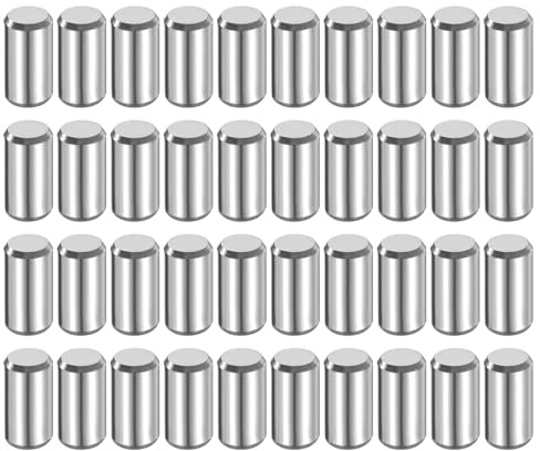 QUARKZMAN 40pcs Goupilles Cylindriques à Roulement, 6mm x 12mm Goujon Cylindrique 316L Acier Inoxydable Industriel Mécanique Chevilles Support d'Étagère Tige Fixation Installation Meubles