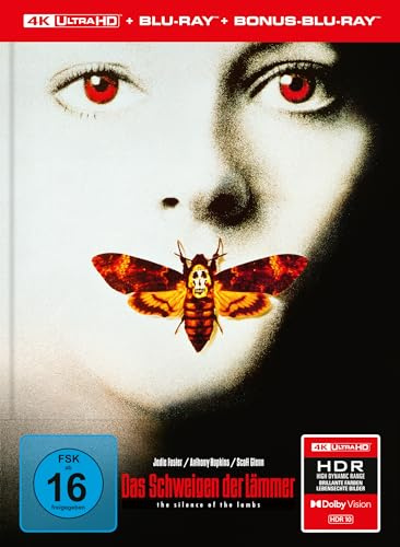 Das Schweigen der Lämmer - Limitiertes Mediabook - Cover A (4K Ultra HD+Blu-ray+Bonus-Blu-ray) [Region B] [1991]