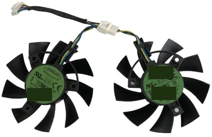 FDMOZRE Ventilateur de Refroidissement pour Carte Graphique ASUS RTX 2060 GTX 1660 1660Ti TUF pour Gaming OC T128015BU FD8015U12D, lot 2 pièces(T128015SU)