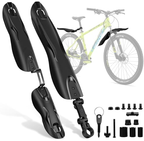 Behiruch Universal Fahrrad Schutzblech Set, Schutzblech Mountainbike | 24-29 Zoll mit Werkzeug, Idealer Schutz vor Schmutz und Dreck