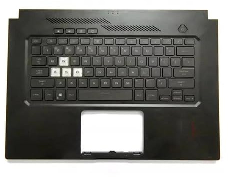 SONGOZD Laptop-Teile Handauflage mit Tastatur für Asus TUF für Dash Air F15 FX516PM FA516 Schwarz/Weiß(Black Color)
