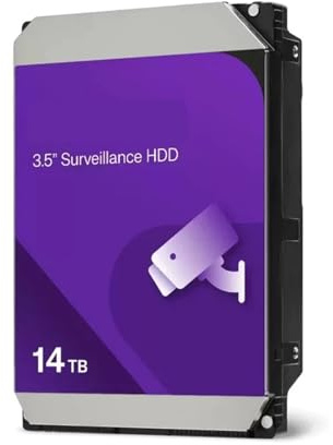 XJEDFTOZD HDD 14TB Hard Disk Surveillance Internal Hard Drive 3.5 7200RPM SATAIII Harddisk for Recorder WD140PURZ WD141PUR