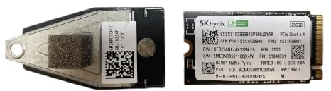 SK Hynix BC901 256 GB M.2 SSD (2242) PCIe Gen4x4 NVMe mit 2280 Adapter