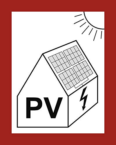 Hinweis auf PV-Anlage Photovoltaikanlage Alu 25 x 20cm