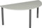 Konferenztisch, BxTxH 1600x800x720 mm, Halbkreis, 3-Fuá-Gestell, Platten-/Gestellfarbe lichtgrau/ant