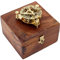 Zap Impex ® Meridiana in ottone, bussola nostalgico orologio in ottone in scatola di legno confezione regalo in legno, bussola da 3 pollici con la scatola di legno di rosa (5 pollici)