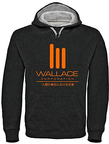 Digital Pharaoh - Bladerunner Wallace Corporation Logo Hoodie Nexus 6 Tyrell Corp - Black (M)