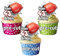 AK Giftshop PRECUT Boxing Glove - 43rd Birthday - Edible Cupcake Toppers/Cake Decorations (Pack of 12)