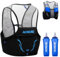 TRIWONDER Gilet Trail Ultra Léger 2,5L Veste Running Sac Hydratation pour Homme Femme Marathon Randonnée (Bleu & Noir - avec 2 Bouteilles Souples 500 ML, M/L - 90-102 cm)