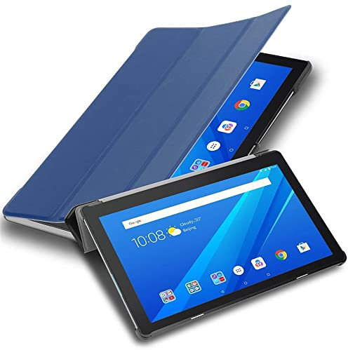 Cadorabo Tablet case compatible with Lenovo Tab M10 (TB-X505F) NOT for HD, FHD, FHD Plus, Plus, HD2 in JERSEY DARK BLUE - Ultra Thin protective cover WITHOUT Auto Wake Up and stand function