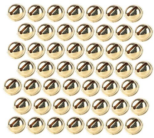 VOSAREA 100 Stücke Mini Kleine Glöckchen Weihnachten Jingle Bells DIY Basteln Windspiel Glocken für Weihnachtsglocke Weihnachtsbaum Deko Weihnachtsdeko Weihnachtsschmuck