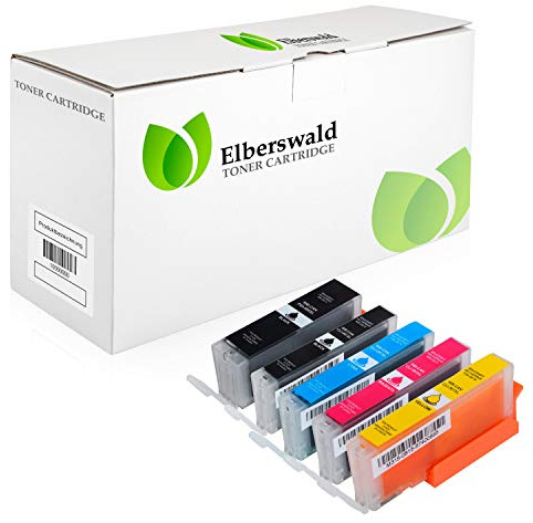 Elberswald 5X XXL Tintenpatrone ersetzt PGI580 CLI581 Multipack für Canon Pixma TS705 TS6350 TS8350 TS9550