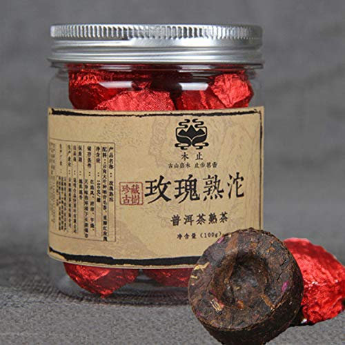 Yunnan Rose Puerh thé 100g (0.22LB) en conserve Rose Puer petit Tuocha Pu thé mûr thé bio Thé Pu'er Thé noir Thé Puer Thé chinois Pu er thé Thé Pu-erh Vieux arbres Thé Puh thé cuit thé rouge