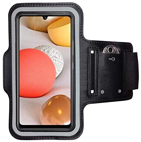 CoverKingz Brassard de Sport pour Samsung Galaxy A42 5G - Brassard pour Smartphone, Accessoire de Sport avec Poche pour Les clés Galaxy A42 5G - Accessoire Sport, Brassard téléphone Portable Noir